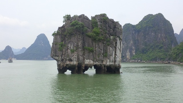 Dinh Huong Island in unique shape in Halong